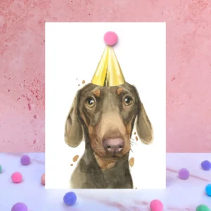 dachshund birthday card