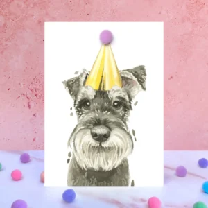 schnauzer birthday card